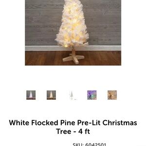 Hobby Lobby White Flocked Pre-Lit Christmas Tree